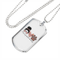 Momlife Love Dog Necklace Stainless Steel or 18k Gold Dog Tag 24" Chain-Express Your Love Gifts