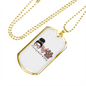 Momlife Love Dog Necklace Stainless Steel or 18k Gold Dog Tag 24" Chain-Express Your Love Gifts