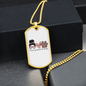 Momlife Love Dog Necklace Stainless Steel or 18k Gold Dog Tag 24" Chain-Express Your Love Gifts