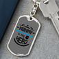 Mommy Is My Hero Black Keychain Stainless Steel or 18k Gold Dog Tag Keyring-Express Your Love Gifts