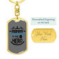 Mommy Is My Hero Black Keychain Stainless Steel or 18k Gold Dog Tag Keyring-Express Your Love Gifts