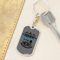 Mommy Is My Hero Black Keychain Stainless Steel or 18k Gold Dog Tag Keyring-Express Your Love Gifts