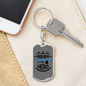 Mommy Is My Hero Black Keychain Stainless Steel or 18k Gold Dog Tag Keyring-Express Your Love Gifts