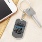 Mommy Is My Hero Black Keychain Stainless Steel or 18k Gold Dog Tag Keyring-Express Your Love Gifts
