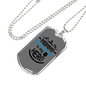 Mommy Is My Hero Black Necklace Stainless Steel or 18k Gold Dog Tag 24"-Express Your Love Gifts