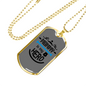 Mommy Is My Hero Black Necklace Stainless Steel or 18k Gold Dog Tag 24"-Express Your Love Gifts