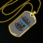 Mommy Is My Hero Black Necklace Stainless Steel or 18k Gold Dog Tag 24"-Express Your Love Gifts