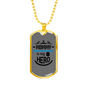 Mommy Is My Hero Black Necklace Stainless Steel or 18k Gold Dog Tag 24"-Express Your Love Gifts