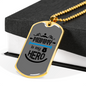 Mommy Is My Hero Black Necklace Stainless Steel or 18k Gold Dog Tag 24"-Express Your Love Gifts