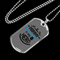 Mommy Is My Hero Black Necklace Stainless Steel or 18k Gold Dog Tag 24"-Express Your Love Gifts