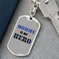 Mommy Is My Hero Hearts Keychain Stainless Steel or 18k Gold Dog Tag Keyring-Express Your Love Gifts