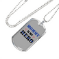 Mommy Is My Hero Hearts Necklace Stainless Steel or 18k Gold Dog Tag 24"-Express Your Love Gifts