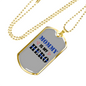 Mommy Is My Hero Hearts Necklace Stainless Steel or 18k Gold Dog Tag 24"-Express Your Love Gifts