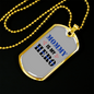 Mommy Is My Hero Hearts Necklace Stainless Steel or 18k Gold Dog Tag 24"-Express Your Love Gifts