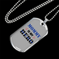 Mommy Is My Hero Hearts Necklace Stainless Steel or 18k Gold Dog Tag 24"-Express Your Love Gifts