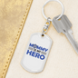 Mommy Is My Hero Plain Keychain Stainless Steel or 18k Gold Dog Tag Keyring-Express Your Love Gifts