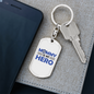 Mommy Is My Hero Plain Keychain Stainless Steel or 18k Gold Dog Tag Keyring-Express Your Love Gifts