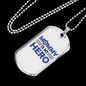 Mommy Is My Hero Plain Necklace Stainless Steel or 18k Gold Dog Tag 24" Ball Chain-Express Your Love Gifts