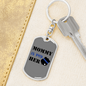 Mommy Is My Hero Police Badge Keychain Stainless Steel or 18k Gold Dog Tag Keyring-Express Your Love Gifts