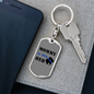 Mommy Is My Hero Police Badge Keychain Stainless Steel or 18k Gold Dog Tag Keyring-Express Your Love Gifts
