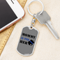 Mommy Is My Hero Police Badge Keychain Stainless Steel or 18k Gold Dog Tag Keyring-Express Your Love Gifts