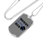 Mommy Is My Hero Police Badge Necklace Stainless Steel or 18k Gold Dog Tag 24" Ball Chain-Express Your Love Gifts