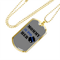 Mommy Is My Hero Police Badge Necklace Stainless Steel or 18k Gold Dog Tag 24" Ball Chain-Express Your Love Gifts