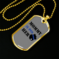 Mommy Is My Hero Police Badge Necklace Stainless Steel or 18k Gold Dog Tag 24" Ball Chain-Express Your Love Gifts