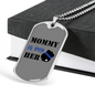 Mommy Is My Hero Police Badge Necklace Stainless Steel or 18k Gold Dog Tag 24" Ball Chain-Express Your Love Gifts