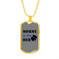 Mommy Is My Hero Police Badge Necklace Stainless Steel or 18k Gold Dog Tag 24" Ball Chain-Express Your Love Gifts
