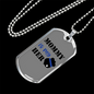 Mommy Is My Hero Police Badge Necklace Stainless Steel or 18k Gold Dog Tag 24" Ball Chain-Express Your Love Gifts