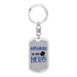 Mommy Is My Hero Police Keychain Stainless Steel or 18k Gold Dog Tag Keyring-Express Your Love Gifts