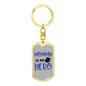 Mommy Is My Hero Police Keychain Stainless Steel or 18k Gold Dog Tag Keyring-Express Your Love Gifts