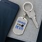 Mommy Is My Hero Police Keychain Stainless Steel or 18k Gold Dog Tag Keyring-Express Your Love Gifts
