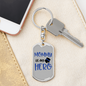 Mommy Is My Hero Police Keychain Stainless Steel or 18k Gold Dog Tag Keyring-Express Your Love Gifts