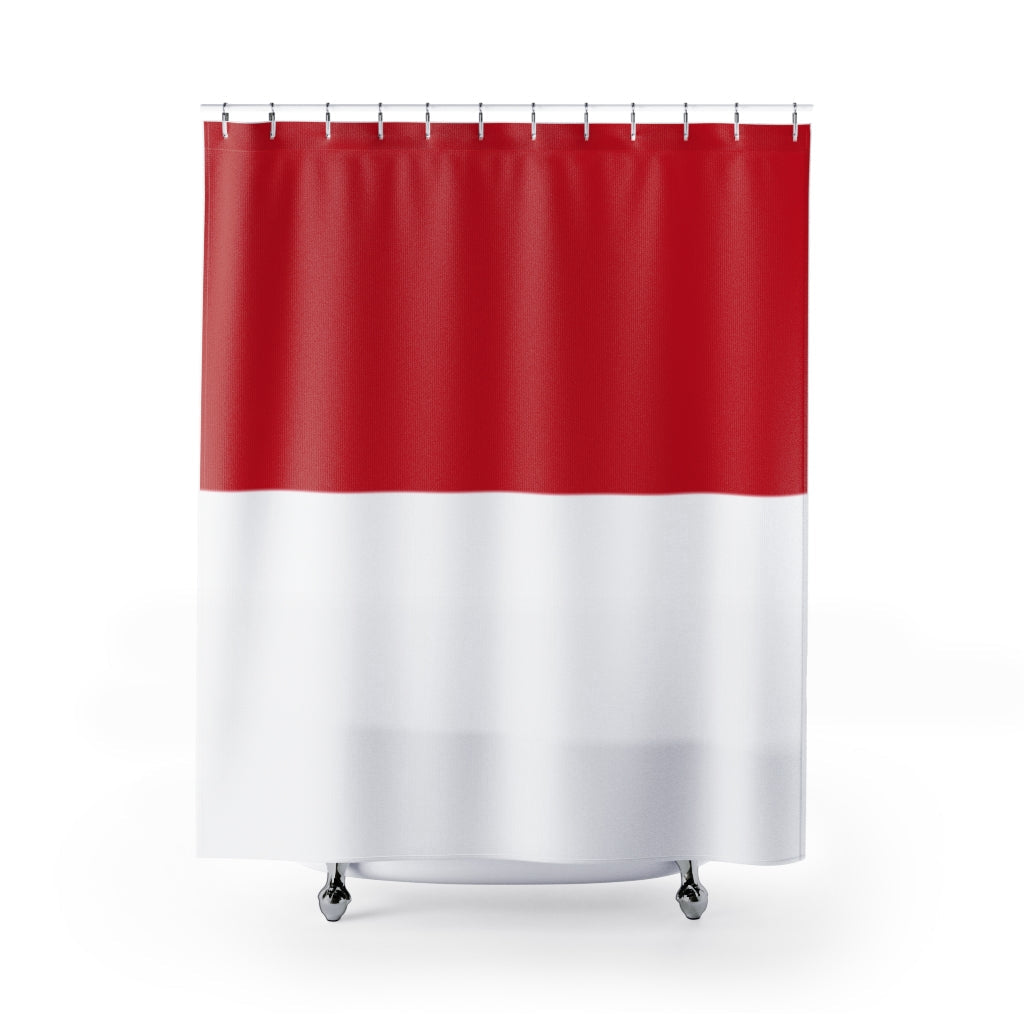 Monaco Flag Stylish Design 71" x 74" Elegant Waterproof Shower Curtain for a Spa-like Bathroom Paradise Exceptional Craftsmanship-Express Your Love Gifts