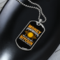 Money Can't Buy Happiness Crypto Necklace Stainless Steel or 18k Gold Dog Tag 24" Chain-Express Your Love Gifts