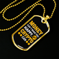 Money Can't Make You Happy Crypto Necklace Stainless Steel or 18k Gold Dog Tag 24" Chain-Express Your Love Gifts