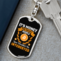 Money For Smart People Crypto Keychain Stainless Steel or 18k Gold Dog Tag Keyring-Express Your Love Gifts