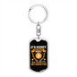 Money For Smart People Crypto Keychain Stainless Steel or 18k Gold Dog Tag Keyring-Express Your Love Gifts