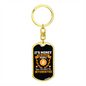 Money For Smart People Crypto Keychain Stainless Steel or 18k Gold Dog Tag Keyring-Express Your Love Gifts