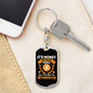 Money For Smart People Crypto Keychain Stainless Steel or 18k Gold Dog Tag Keyring-Express Your Love Gifts