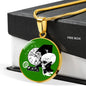 Monkey Et Circle Pendant UFO Alien Fan Necklace Stainless Steel or 18k Gold 18-22"-Express Your Love Gifts