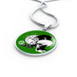 Monkey Et Circle Pendant UFO Alien Fan Necklace Stainless Steel or 18k Gold 18-22"-Express Your Love Gifts