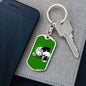 Monkey Et Dog Tag Pendant Keychain Stainless Steel or 18k Gold-Express Your Love Gifts