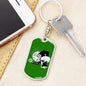 Monkey Et Dog Tag Pendant Keychain Stainless Steel or 18k Gold-Express Your Love Gifts