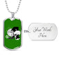 Monkey Et Necklace UFO Alien Fan Gift Stainless Steel or 18k Gold Dog Tag 24" Chain-Express Your Love Gifts
