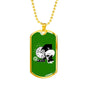 Monkey Et Necklace UFO Alien Fan Gift Stainless Steel or 18k Gold Dog Tag 24" Chain-Express Your Love Gifts