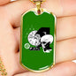 Monkey Et Necklace UFO Alien Fan Gift Stainless Steel or 18k Gold Dog Tag 24" Chain-Express Your Love Gifts