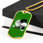 Monkey Et Necklace UFO Alien Fan Gift Stainless Steel or 18k Gold Dog Tag 24" Chain-Express Your Love Gifts